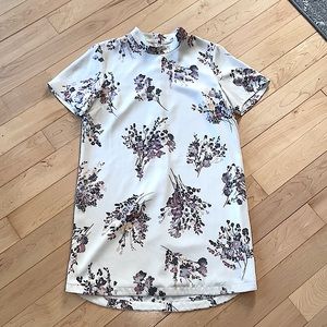 Leith ivory floral dress size medium Anthropologie Nordstrom
